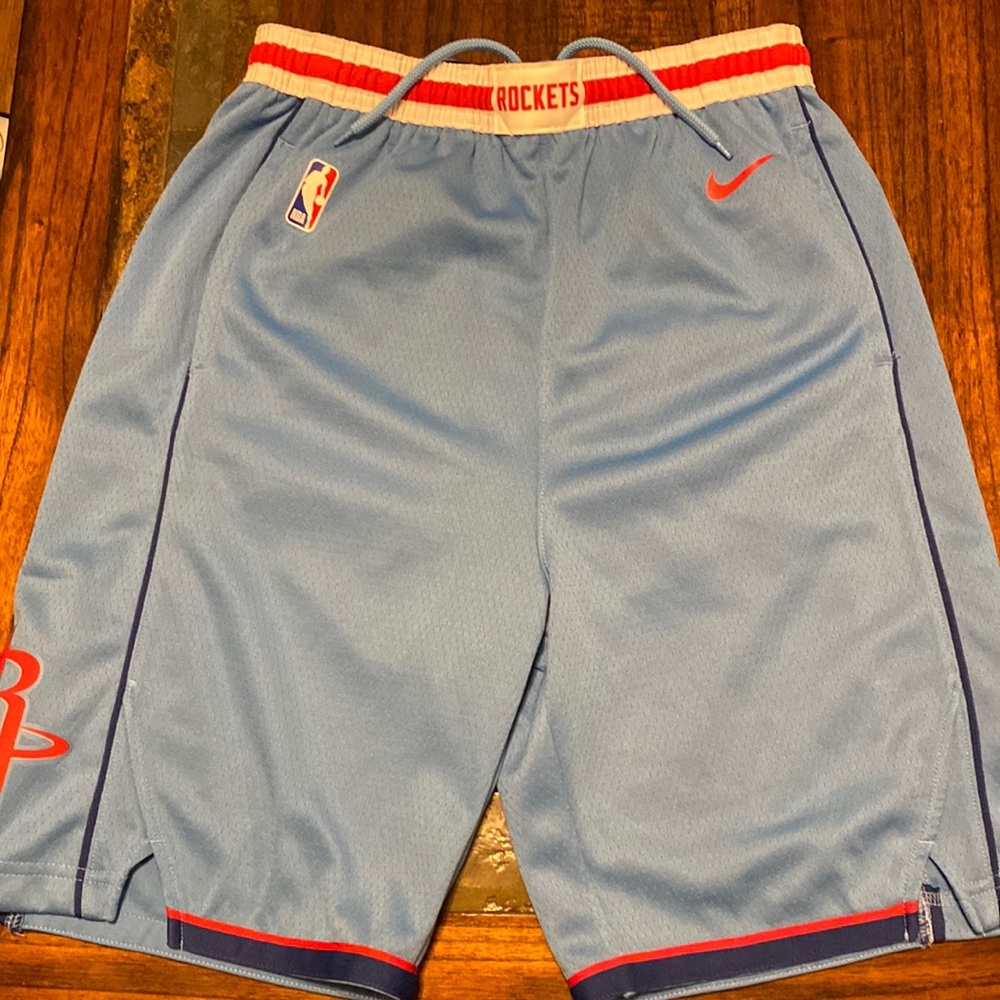 Houston city baby blue shorts.